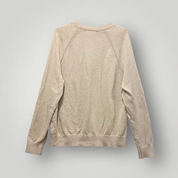 Banana Republic Sweater Men’s Size Medium Pullover Crewneck Cream - Picture 4 of 12